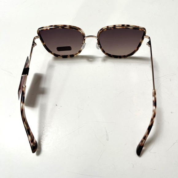 NWT Original HOUSE OF HARLOW Cat Eye  Sunglasses Tortoise Shell Brown Metal Thin - Picture 3 of 6